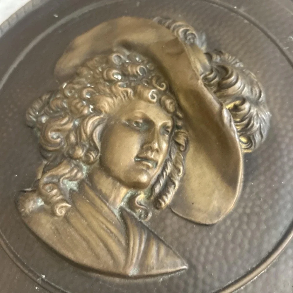 Vintage Brass Vintage Brass Lady Wall Plaque - French Victorian Portrait Decor